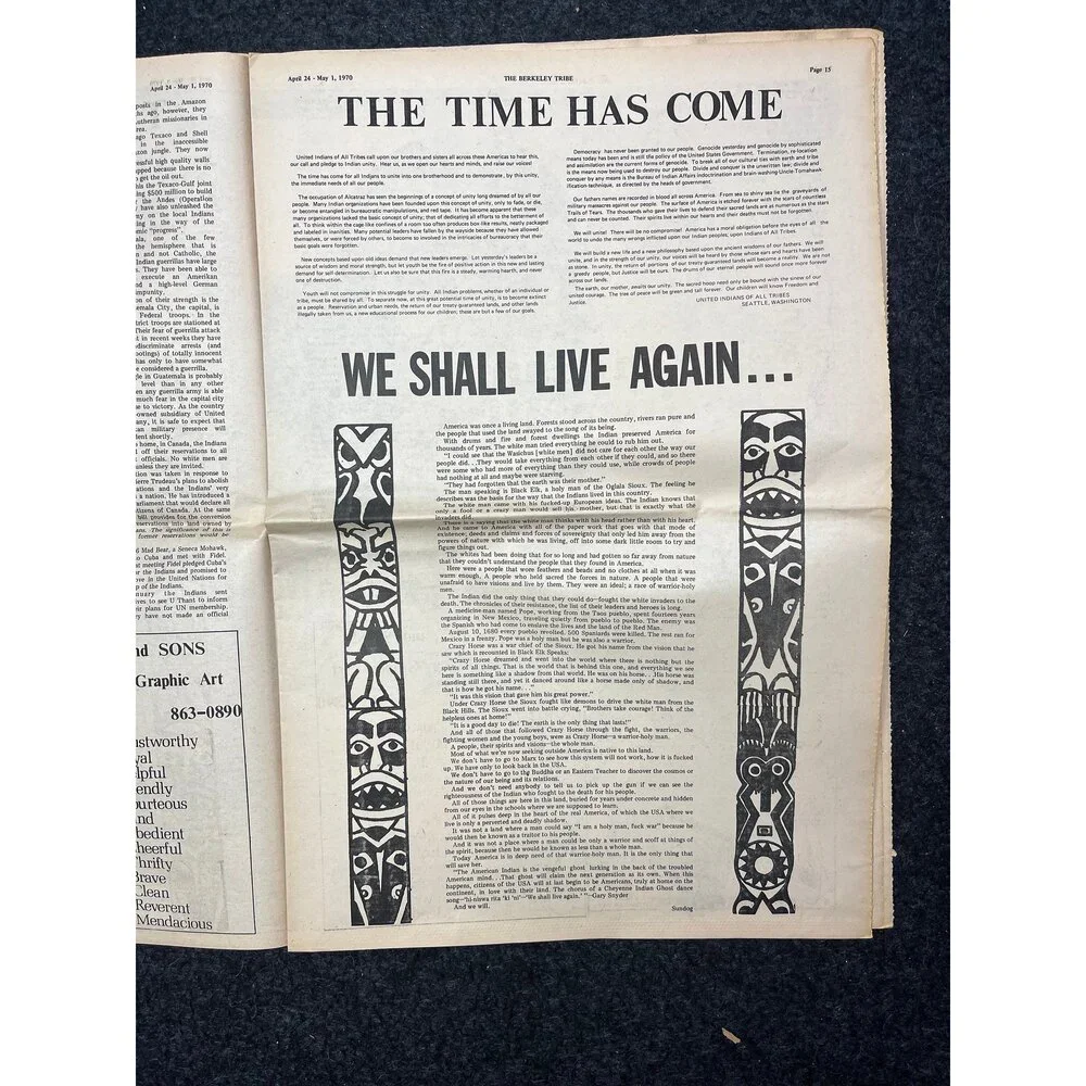 1970s Native American Berkeley Tribe CounterCulture, Black Panther Party, Under